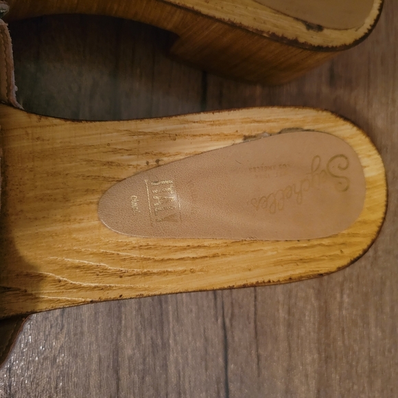 Seychelles Floral Wooden Sole Sandals Marine Layer Size 8.5 - Picture 3 of 7